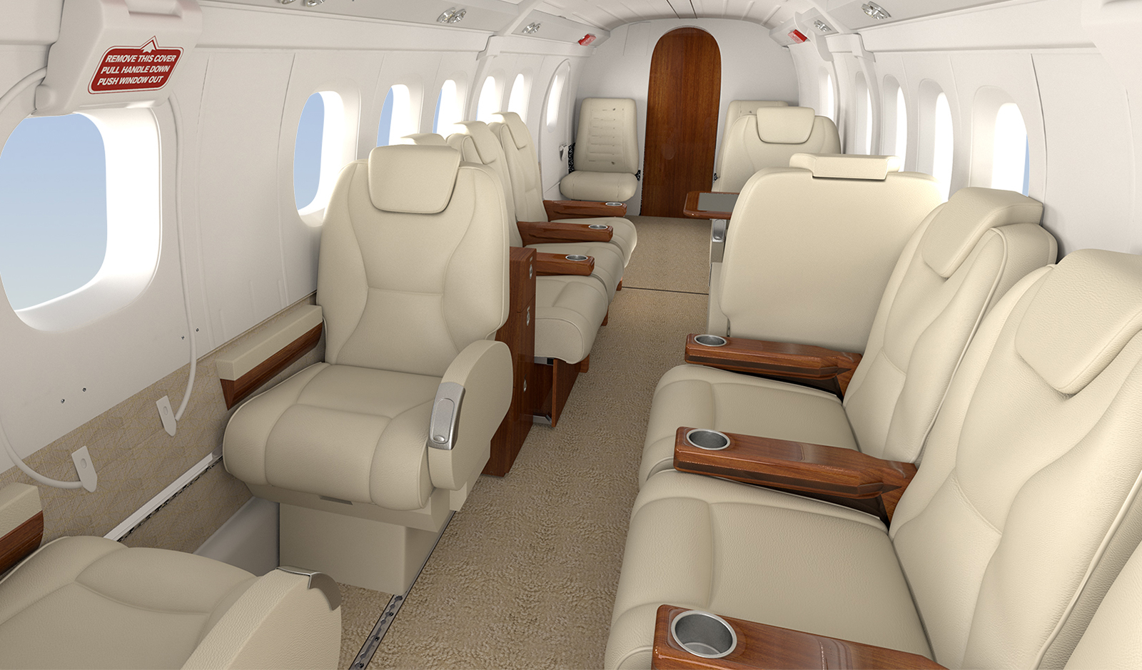 Twin Otter Exec Interior – Full Capacity – Interior View : Wipaire, Inc.