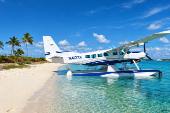 Tropical Seaplane on Turquoise Shores